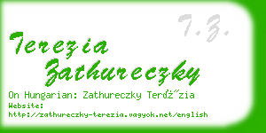 terezia zathureczky business card